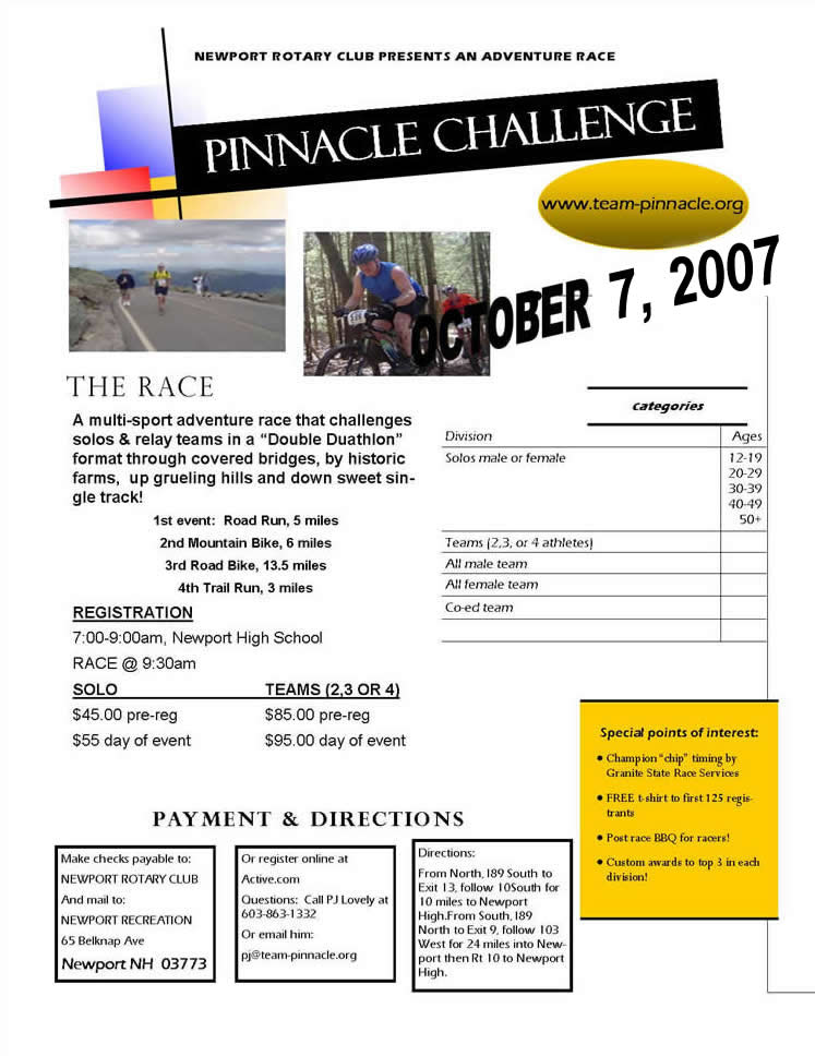 Pinnacle Challenge Multi-Sport Adventure Race